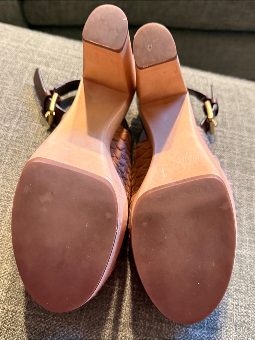 Rare Coach Petrina Patchwork Snakeskin Platform Slingback Heels 8.5B - NWOT - Picture 9 of 12